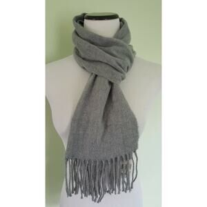 Cejon grey acrylic fringed scarf